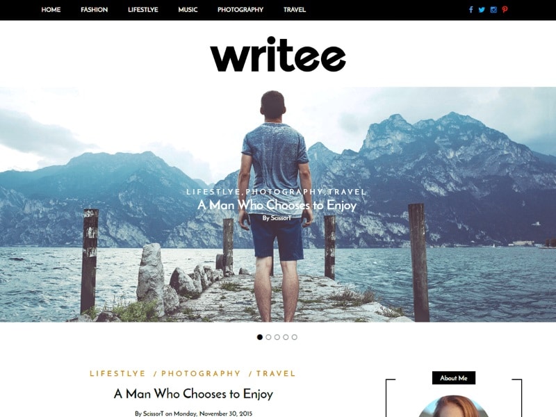 Les plus rapides thèmes WordPress gratuits : Writee