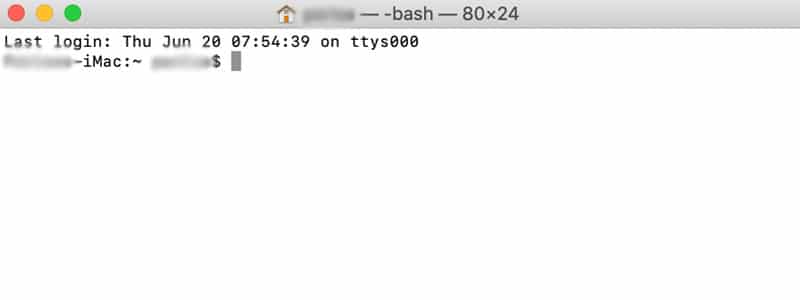 Terminal app on Mac