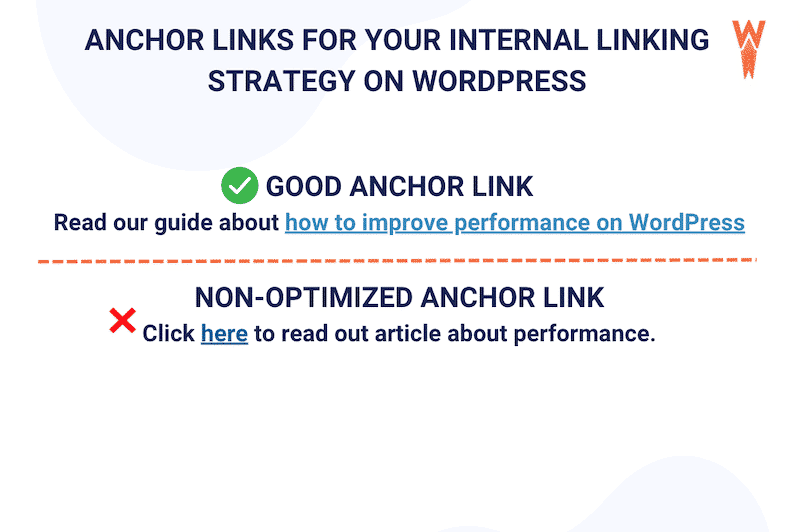 A good vs a non-optimized anchor link - Source: WP Rocket
