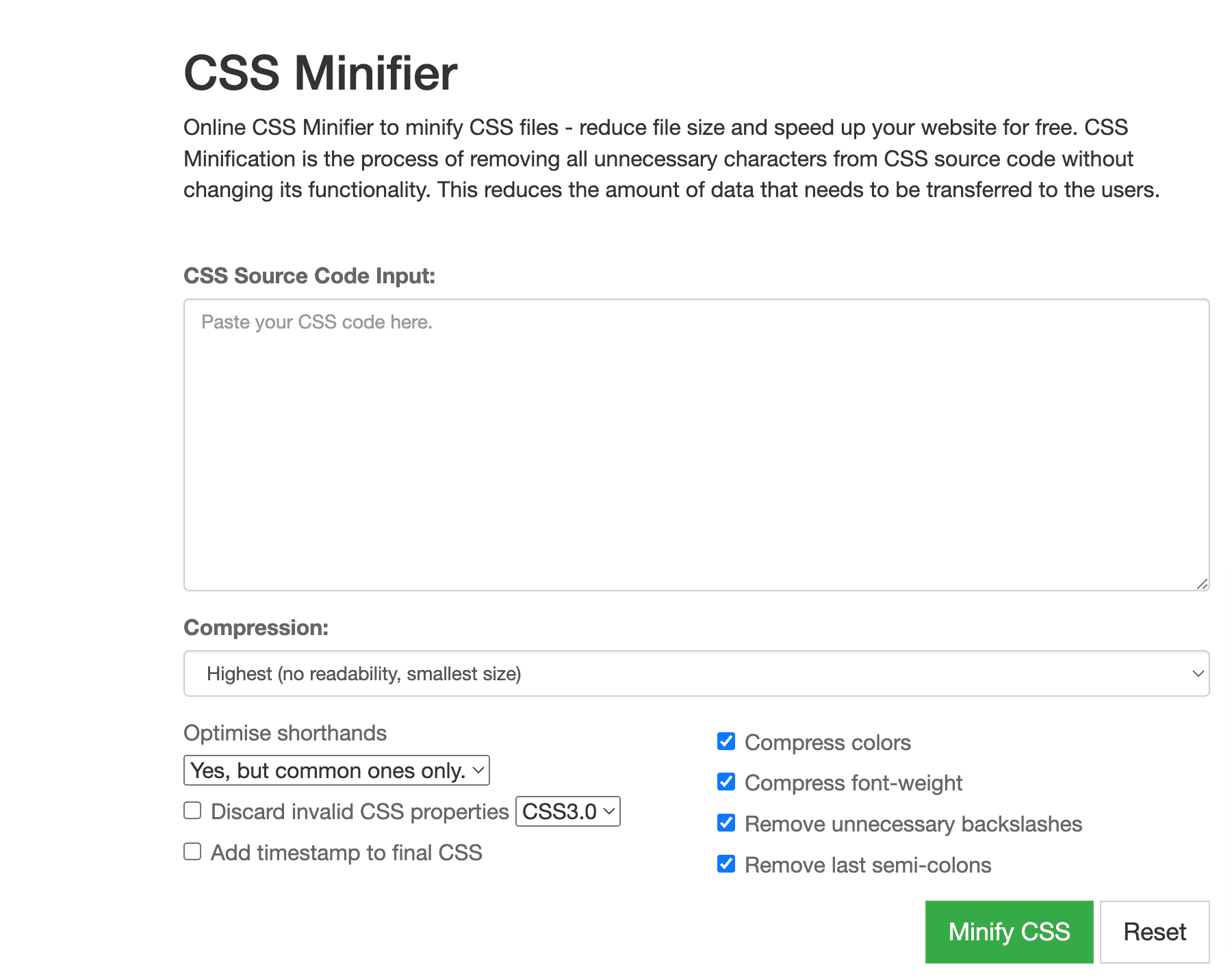 CSS-Minifier