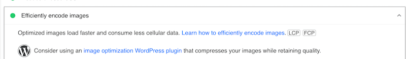 Efficiently encode images from PageSpeed - Source: PageSpeed Insights

