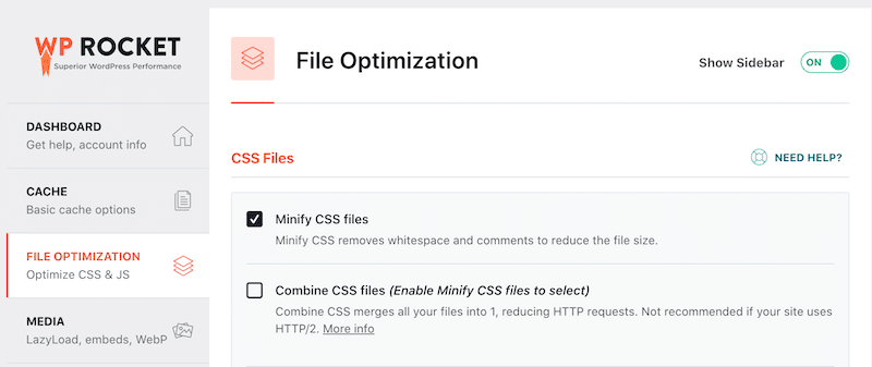 CSS Minification – WP Rocket
