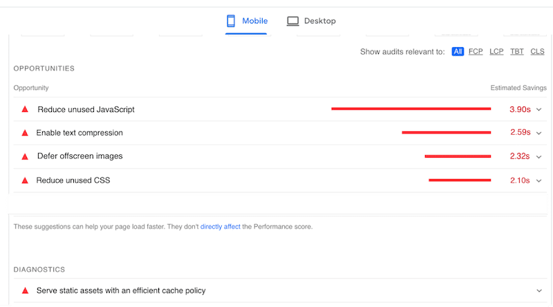 WPBakery’s issues flagged by Lighthouse