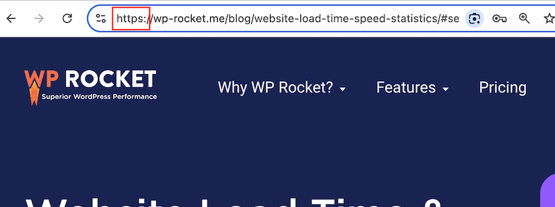 HTTPS example - Source: WP Rocket
