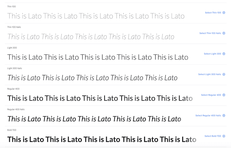 Lato Font - Source: Google Fonts
