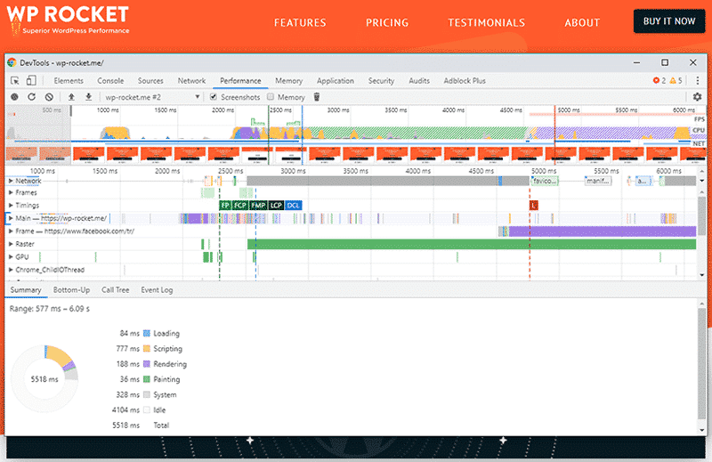 The ‘Performance’ panel in Chrome DevTools