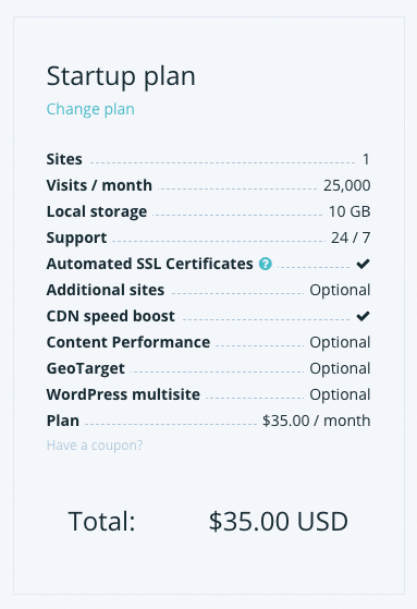 wp engine hosting plan